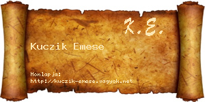 Kuczik Emese névjegykártya